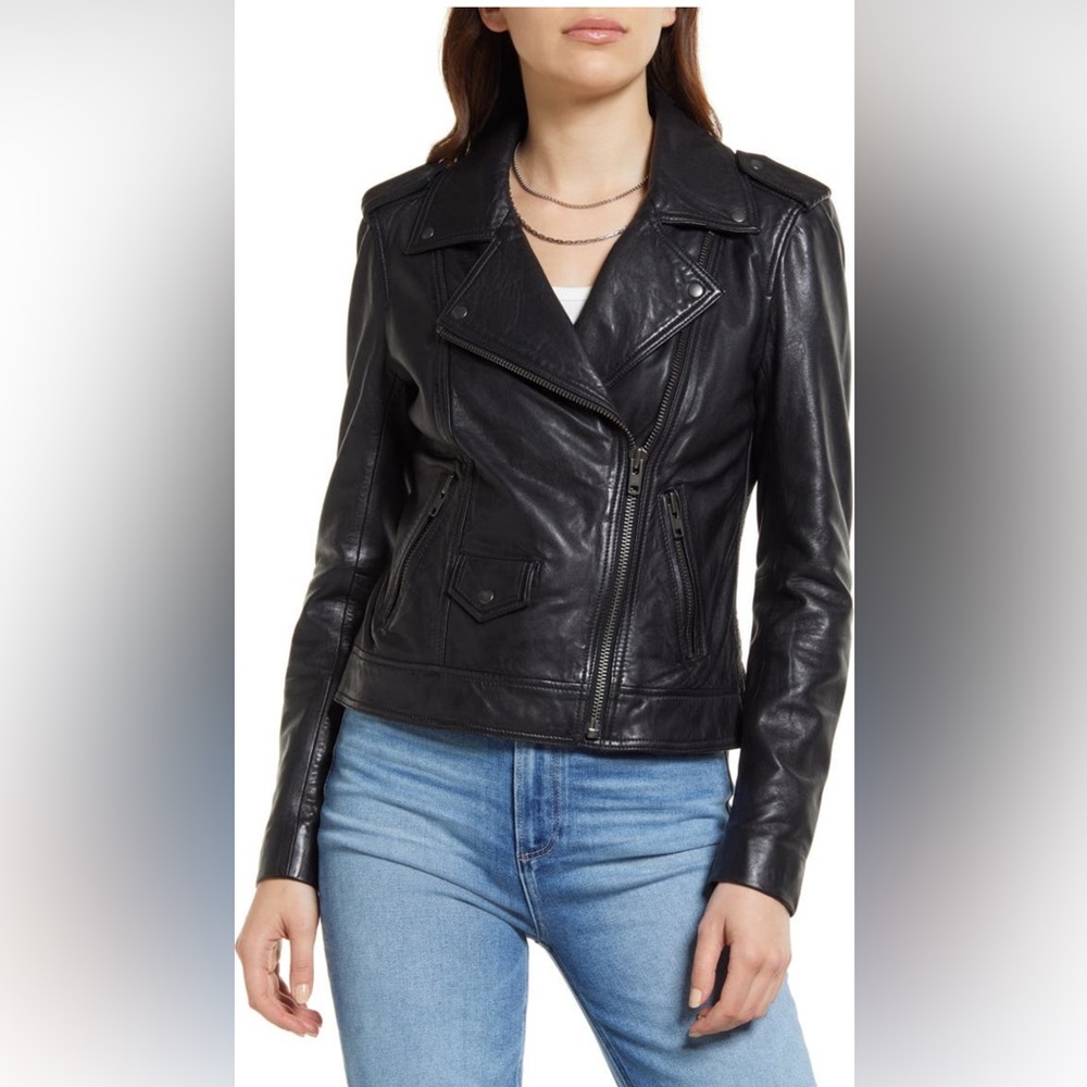 Treasure & Bond Leather Biker Jacket *sold out* - retail $329 - - Picture 3 of 5